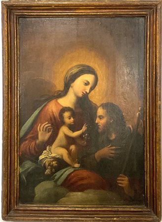 Scuola del secolo XVIII

"Madonna con Bambino e san Rocco"
olio su tavola (supe