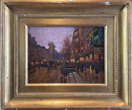 Ignoto di inizio secolo XX nei modi di Édouard Cortès

"Scorcio notturno parigi