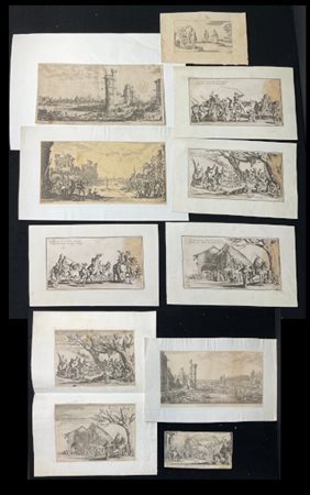 Undici acqueforti da invenzioni Jacques Callot, di misure differenti
(difetti)