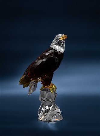 Swarovski 
Aquila calva americana in cristallo policromo. Edizione limitata del