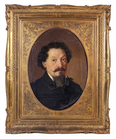 Scuola di inizio secolo XIX

"Ritratto virile di uomo con orecchino" 
olio su c