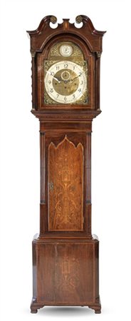 G. Feather Keighley.
Orologio cassalunga con cassa in mogano intarsiata e filet