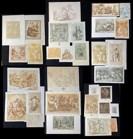Lotto composto da numerose incisioni e disegni di autori, soggetti e misure dif