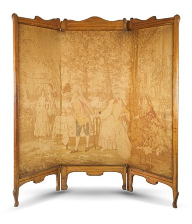 Paravento in legno a tre ante specchiate (h.cm 187, L. cm 65 per singola anta)