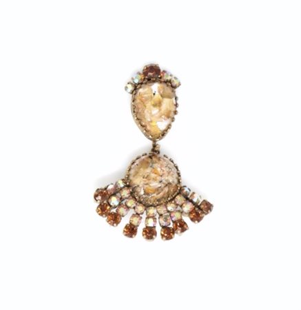 Spilla in metallo dorato