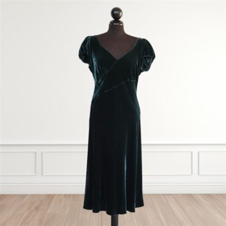 Abito Moschino in velluto verde