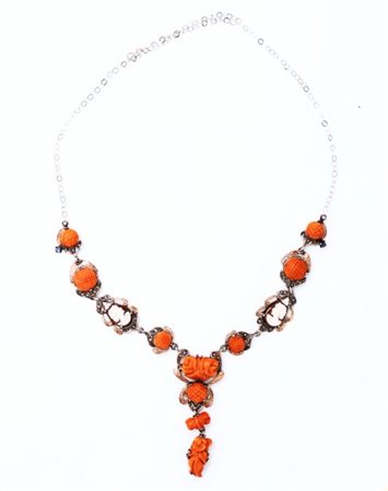 Collana in argento e oro 9k