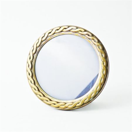 Cornice Christian Dior realizzata in metallo argentato con motivo a treccia