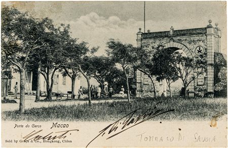 Tommaso di Savoia - Cartolina da Macao con firma autografa