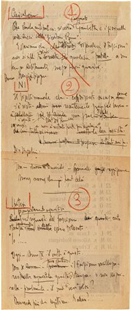 Benito Mussolini - Appunti autografi su pagina di calendario dell'ottobre 1928