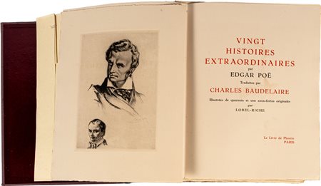 Poe Edgar Allan - Vingt histoires extraordinaires. Traduites par Charles Baudelaire. Illustrées de 41 eaux fortes originales par Lobel-Riche