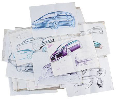 26 Schizzi professionali di carrozzeria d'auto