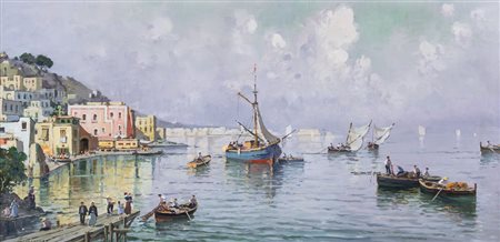 DE CORSI NICOLAS Odessa (Russia) 05/08/1882 - Napoli 1956Veduta di Napoli con...