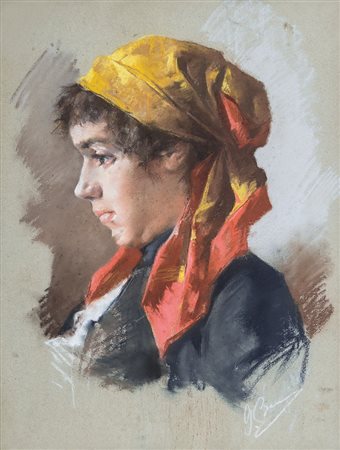 BUSATO GIOVANNI Vicenza 1806 - 1886Profilotecnica mista su cartoncino cm....