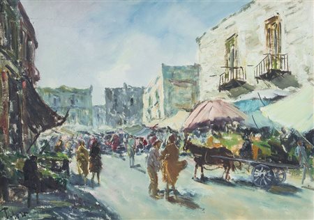 FILOSA FRANCESCO Castellammare di Stabia 1910 - 1990Mercato a Napoliolio su...