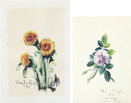 GHIGLIA VALENTINO Firenze 1903 - 1960Fiori, 1954acquerello su carta cm....