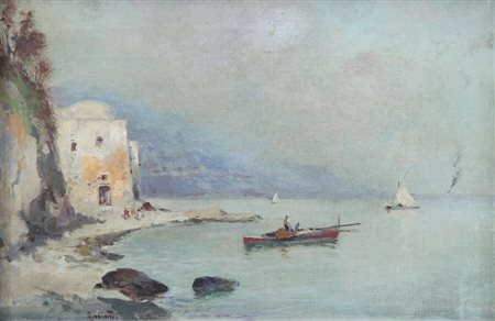 RICCIARDI OSCAR Napoli 24/02/1864 - 1935Costiera Amalfitanaolio su tela cm....