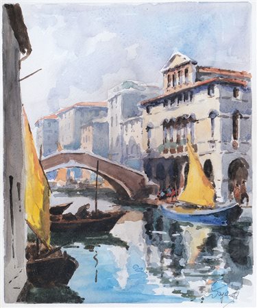 PAGAN LUIGI Chioggia 1907 - Chioggia 1980Veneziaacquerello su carta cm....