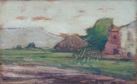 VIVIANI RAUL Firenze 29/11/1883 - Rapallo 1965Paesaggioolio su cartone cm....