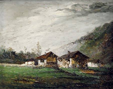 FRANCHINO TELESFORO Torino 1885 - Torino 1968Baiteolio su cartone cm. 40x49,...