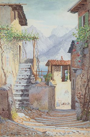 TAFURI RAFFAELE Salerno 27/01/1857 - Venezia 1929Veduta del lago dal piccolo...