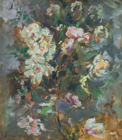 MANTOVANI LUIGI Milano 29/05/1880 - 25/09/1957Fioriolio su cartone cm....