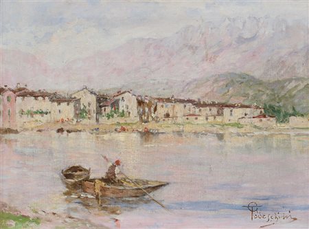 TODESCHINI GIAMBATTISTA Lecco 09/06/1857 - Milano 05/02/1938Veduta del Lago...