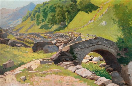 GHEDUZZI UGO Crespellano (Bo) 05/03/1853 - Torino 08/11/1925Paesaggio...