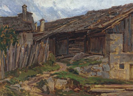 SARTORELLI FRANCESCO Cornuda 04/09/1856 - Udine 08/04/1939Baiteolio su tela...