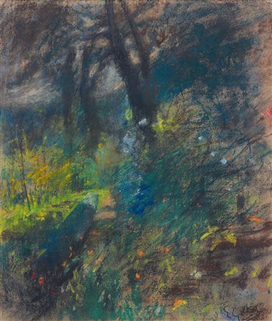 GOLA EMILIO Milano 22/02/1851 - 21/12/1923Giardino della villa Il Buttero,...