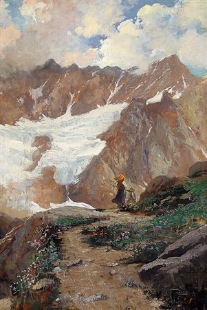 RODA LEONARDO Racconigi (CN) 1868 - Torino 1933Giomein (piccolo Cervino),...