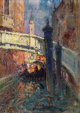 LUPO ALESSANDRO Torino 01/07/1876 - Torino 22/06/1953Canale a Veneziaolio su...