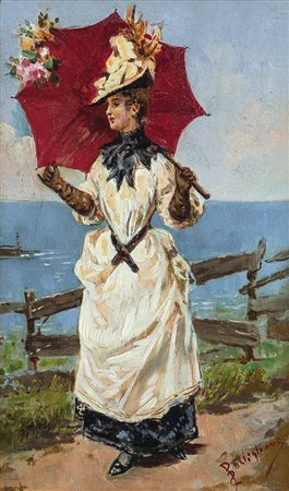 POSTIGLIONE SALVATORE Napoli 20/12/1861 - 28/11/1906Eleganza e fascino della...