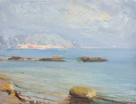 GUERZONI MARIO Milano 12/06/1912Promontorio, 1948olio su tavola cm....