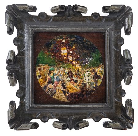 DE SANCTIS GIUSEPPE Napoli 21/06/1858 - 01/06/1924Festa in mascheraolio su...