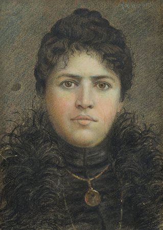 RANZONI DANIELE Intra 13/12/1843 - 19/10/1889Ritratto di damapastelli su...