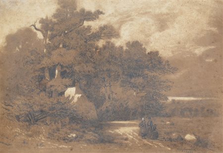 CANELLA GIUSEPPE Verona 28/08/1788 - Firenze 11/09/1847Paesaggio francese,...