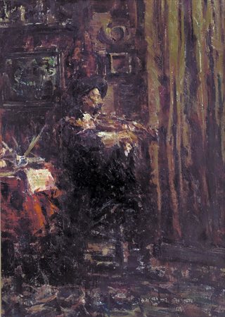 POSTIGLIONE LUCA Napoli 18/10/1876 - 27/08/1936La casa del violinistaolio su...