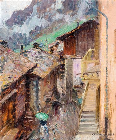 LUPO ALESSANDRO Torino 01/07/1876 - Torino 22/06/1953Pioggia sui tetti...