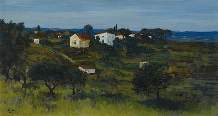 LISA MARIO Torino 1908 - Torino 1992Dintorni di Livorno, 1966olio su masonite...