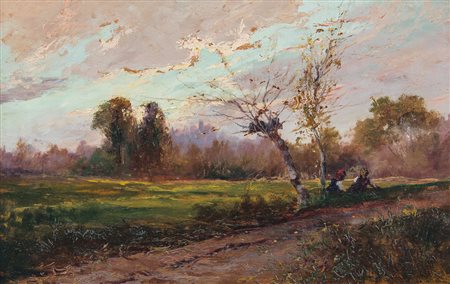 RODA LEONARDO Racconigi (CN) 1868 - Torino 1933Serenità campestreolio su...