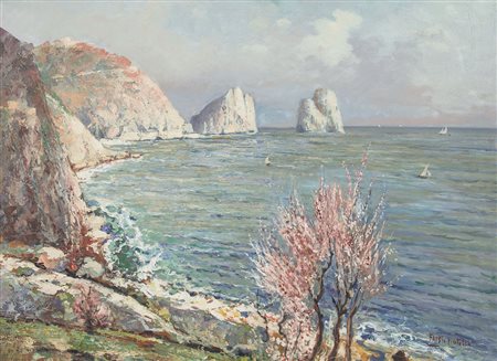 PRATELLA FAUSTO Napoli 10/10/1888 - Napoli 1946Capriolio su cartone cm....