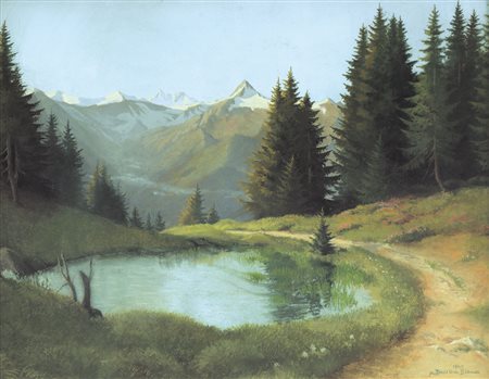 DALL'OCA BIANCA ANGELO Verona 31/03/1858 - 18/05/1942Lago alpino,...