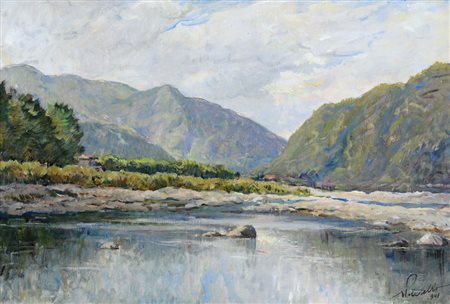 POLESELLO EUGENIO Pordenone 1895 - Torino 1983Scorcio della Valsesia,...