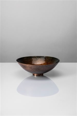 Paolo De Poli - Ciotola a smalti policromi su rame, 1960 circa