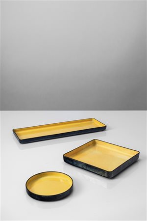 Paolo De Poli - Set di tre vassoi modello no. 2119 e modello no. 2122, 1960 circa