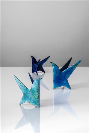 Gio Ponti - Paolo De Poli (Milano 18 novembre 1891 - 16 settembre 1979)  - Set di tre uccellini modello no. 1016, 1956