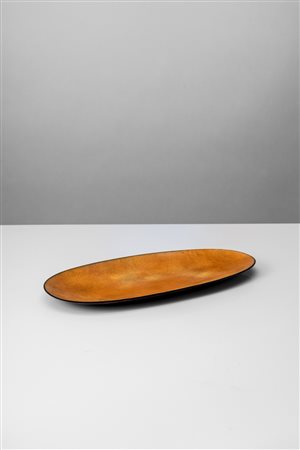 Paolo De Poli - Vassoio a smalti policromi su rame, 1960 circa