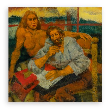 REMO SQUILLANTINI (1920-1996) - Il poeta e la musa, 1991