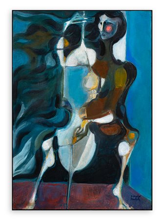 DEDALO MONTALI (1909-2001) - Senza Titolo (Suonatrice di contrabbasso)